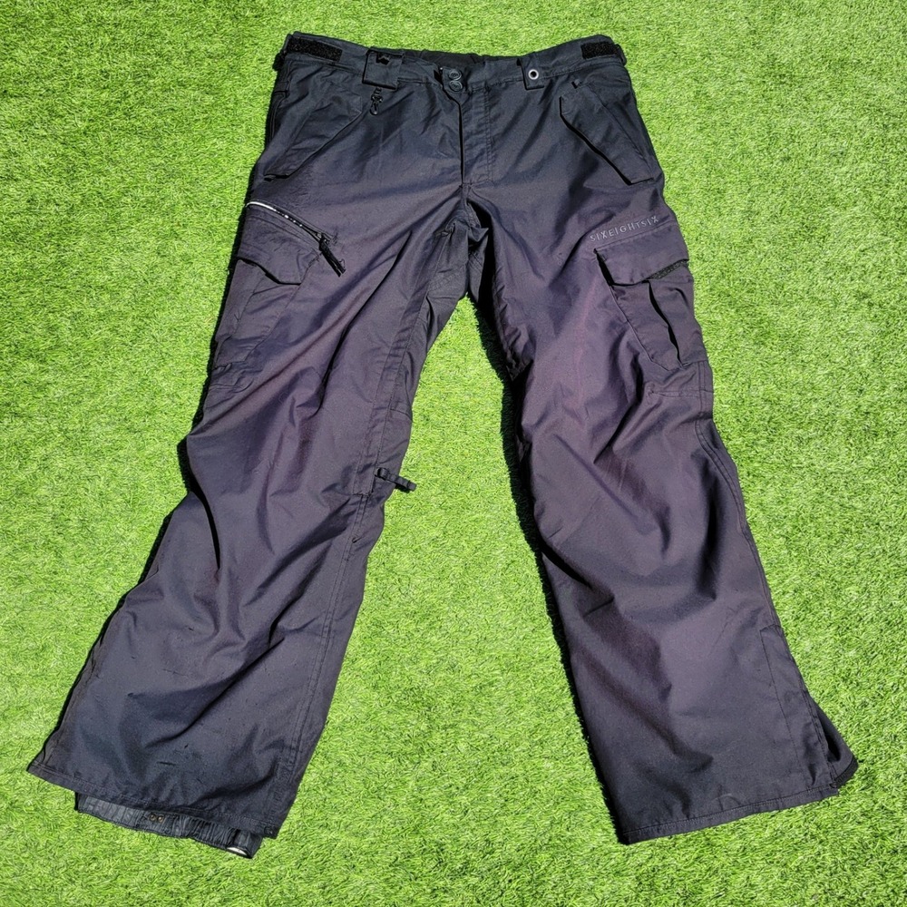 686 Smarty 3-in-1 Cargo Fleece Lined Snow Pants XL Black Ski Snowboard Technical